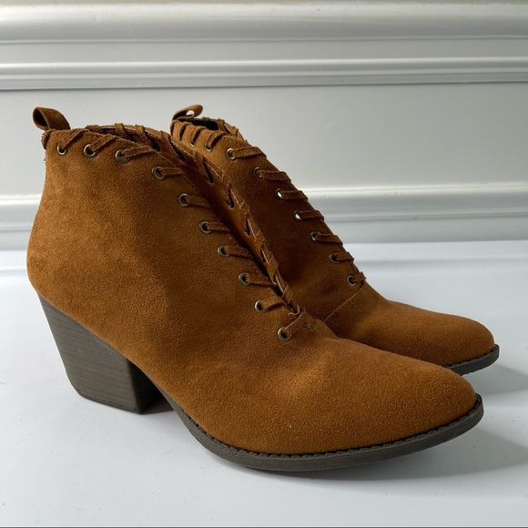 Coconuts by Matisse Alicia saddle woven heeled ankle boots size 10 - Picture 2 of 6